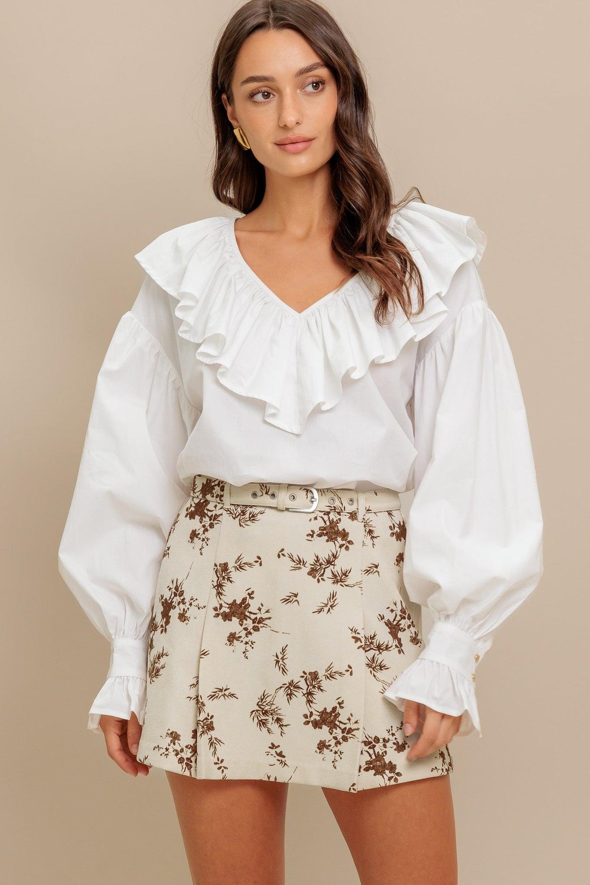 COUTURE CODE WOVEN TOP