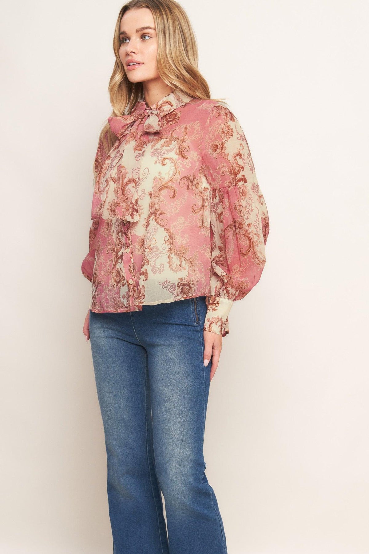 ROCOCO ROSE WOVEN TOP