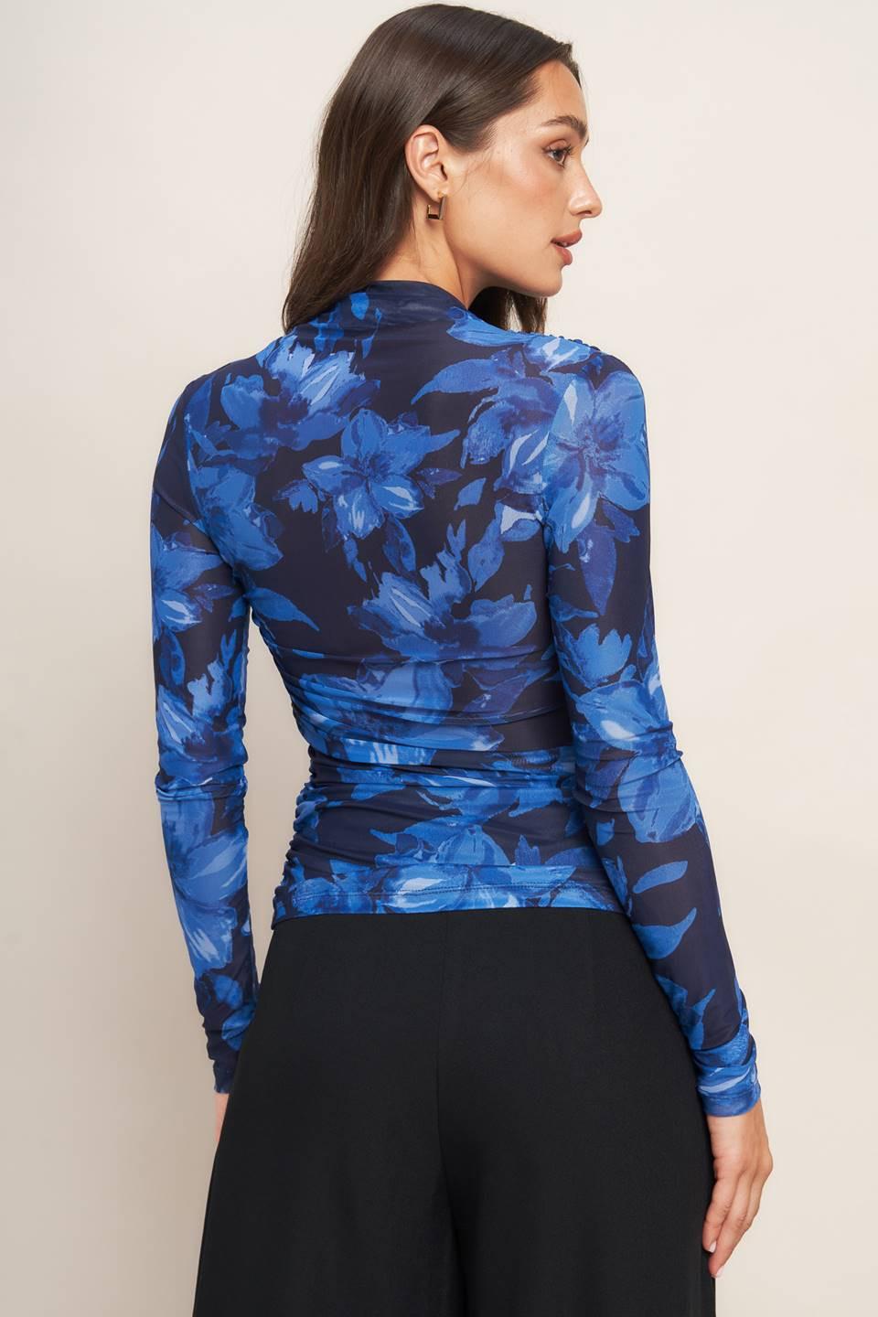 ILLUMINATED PETAL POWER MESH TOP