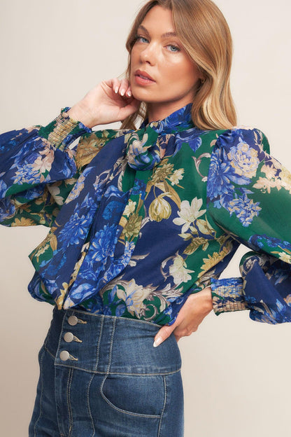 ROYAL TAPESTRY WOVEN TOP