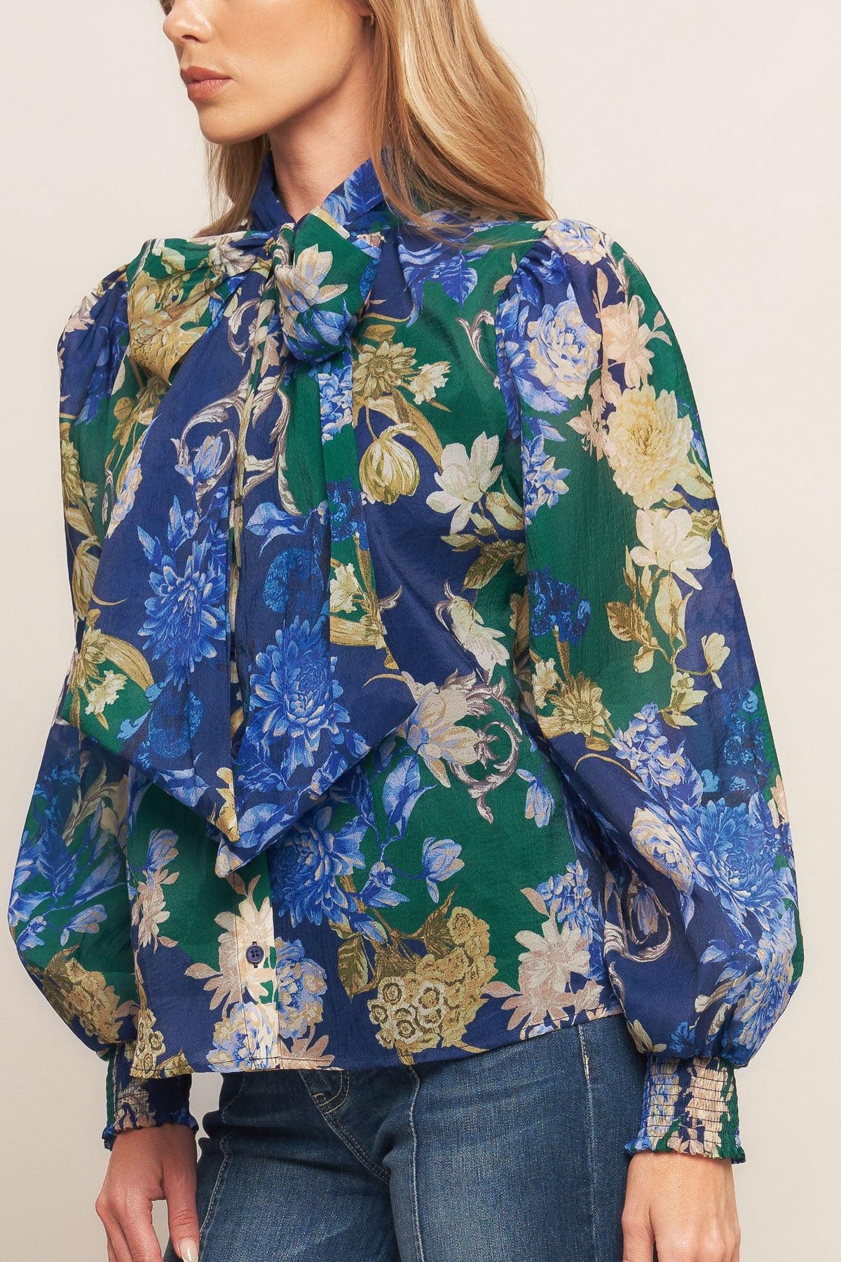 ROYAL TAPESTRY WOVEN TOP