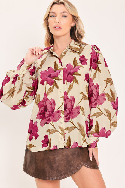 MULBERRY BLOSSOM MUSE WOVEN TOP