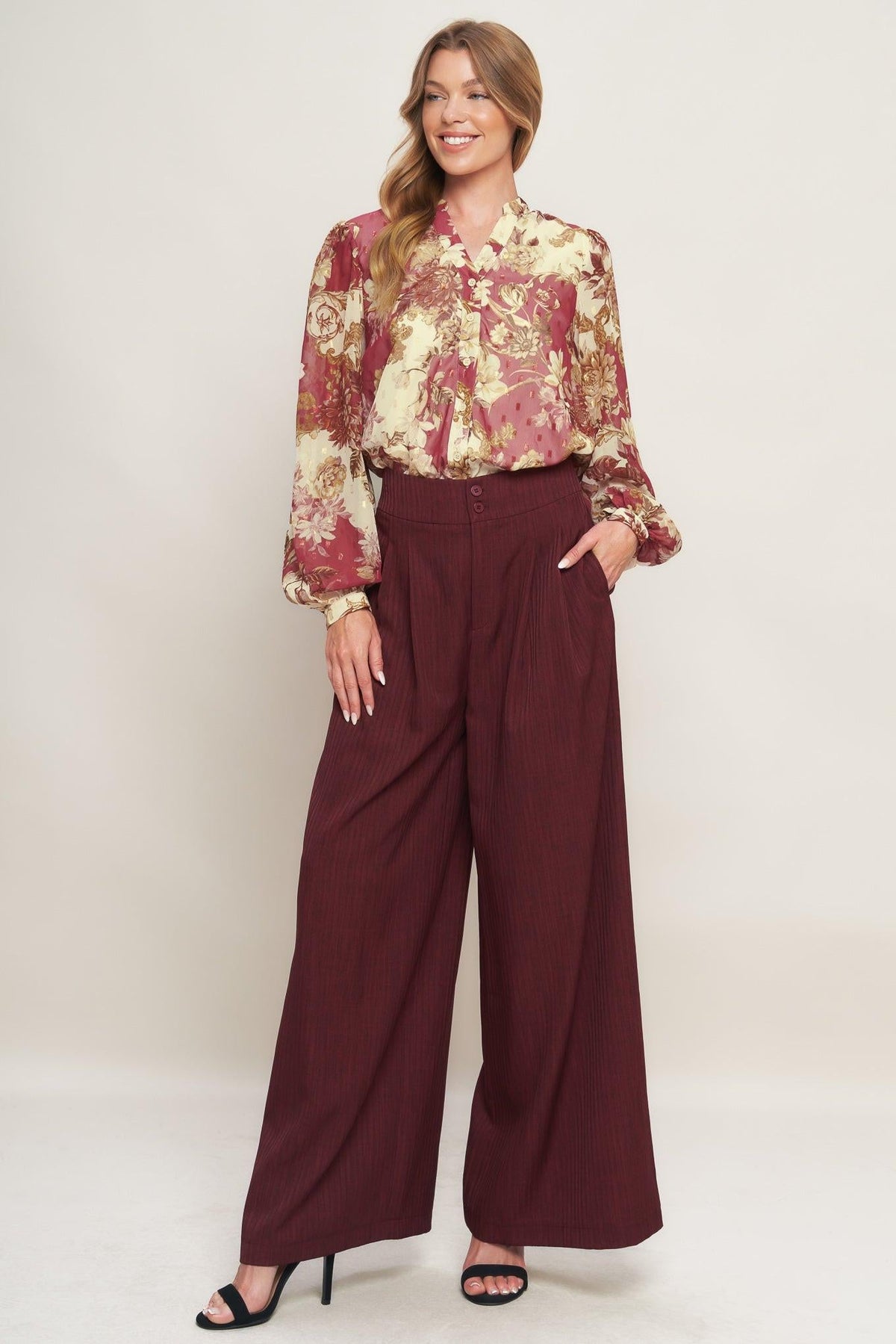 TOP TEJIDO FLORAL CHATEAU