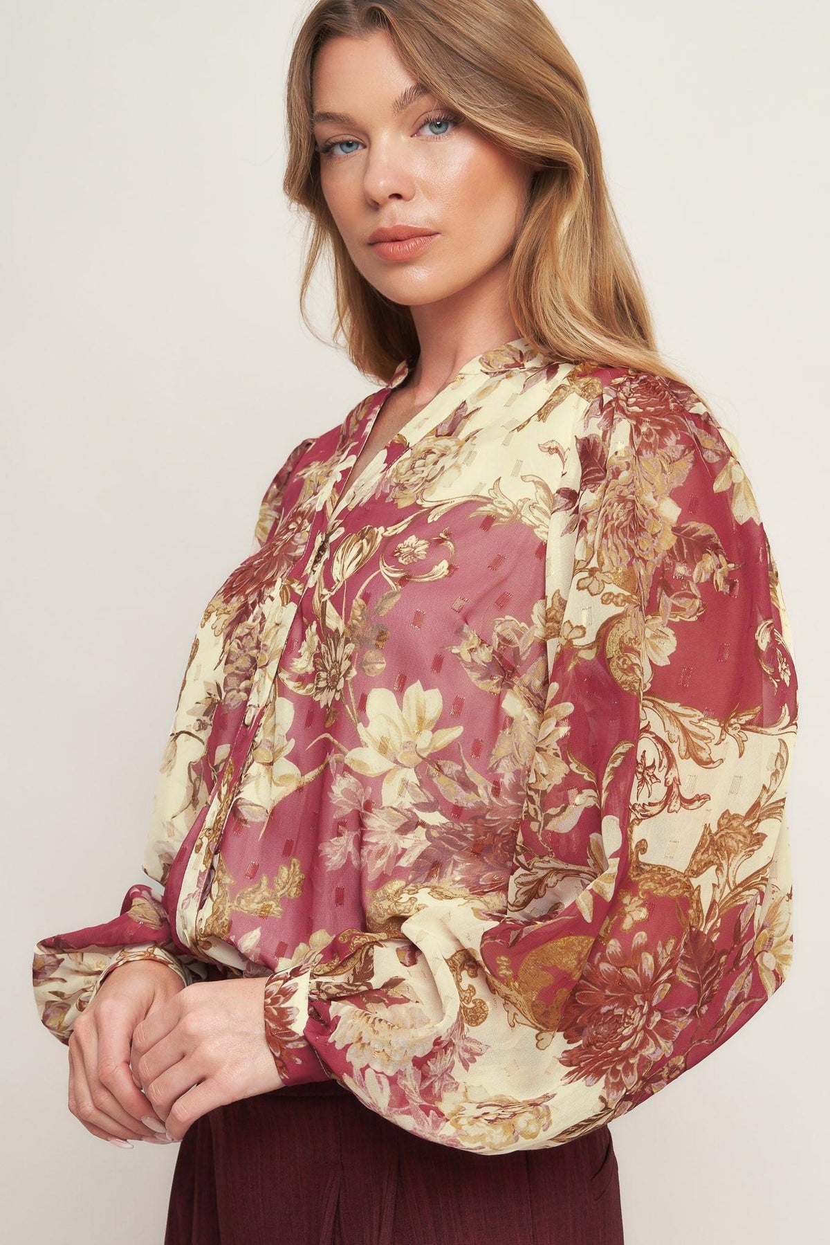 TOP TEJIDO FLORAL CHATEAU