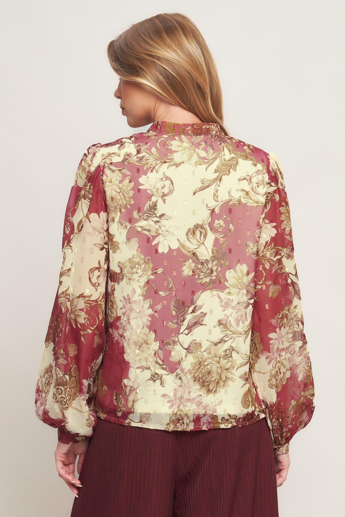TOP TEJIDO FLORAL CHATEAU