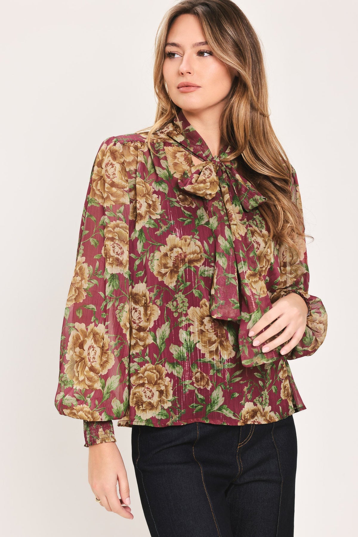 WHISPERING GARDEN WOVEN TOP