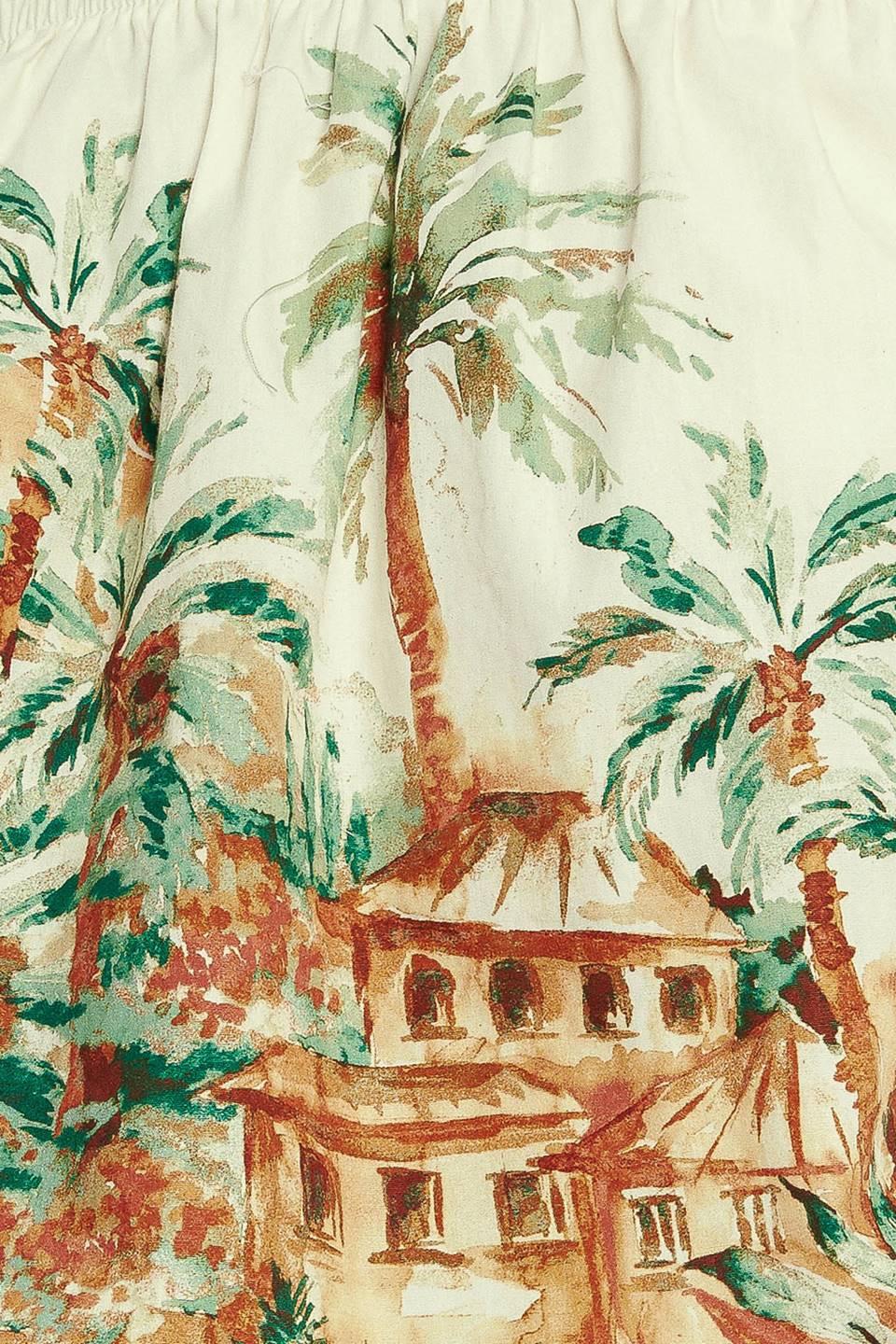 ISLAND TIME ONLY WOVEN CROP TOP