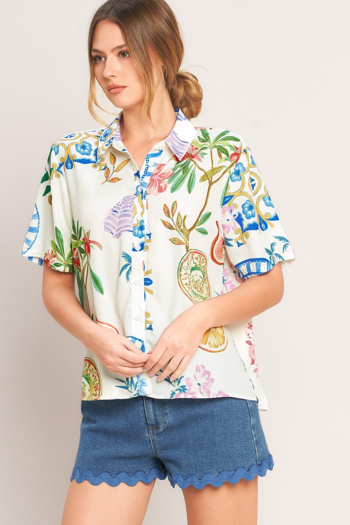 TOP DE PORCELANA TEJIDO DE VERANO