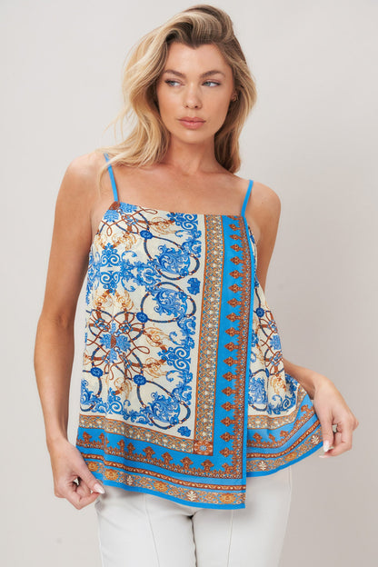 AZURE CHARM WOVEN TOP