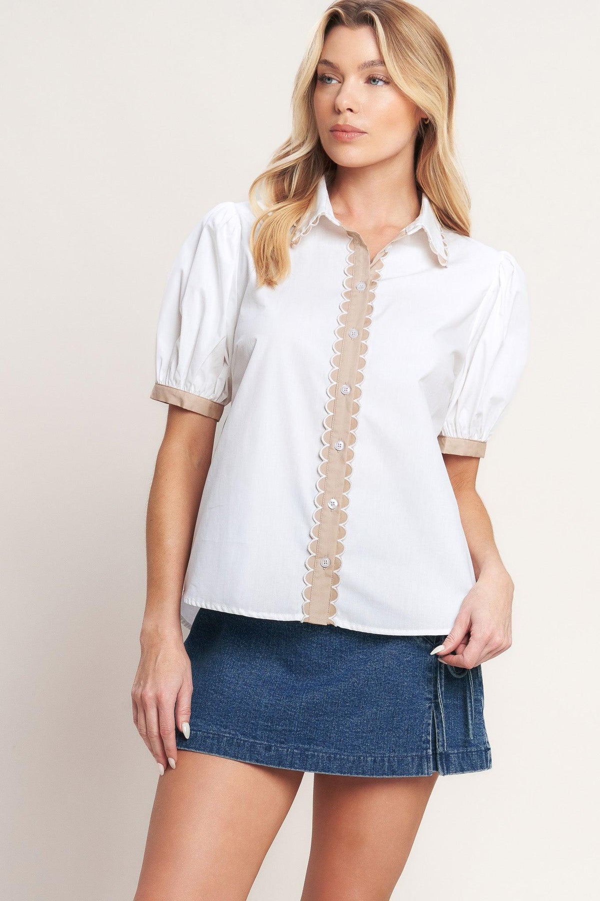 REFINED DAY WOVEN TOP