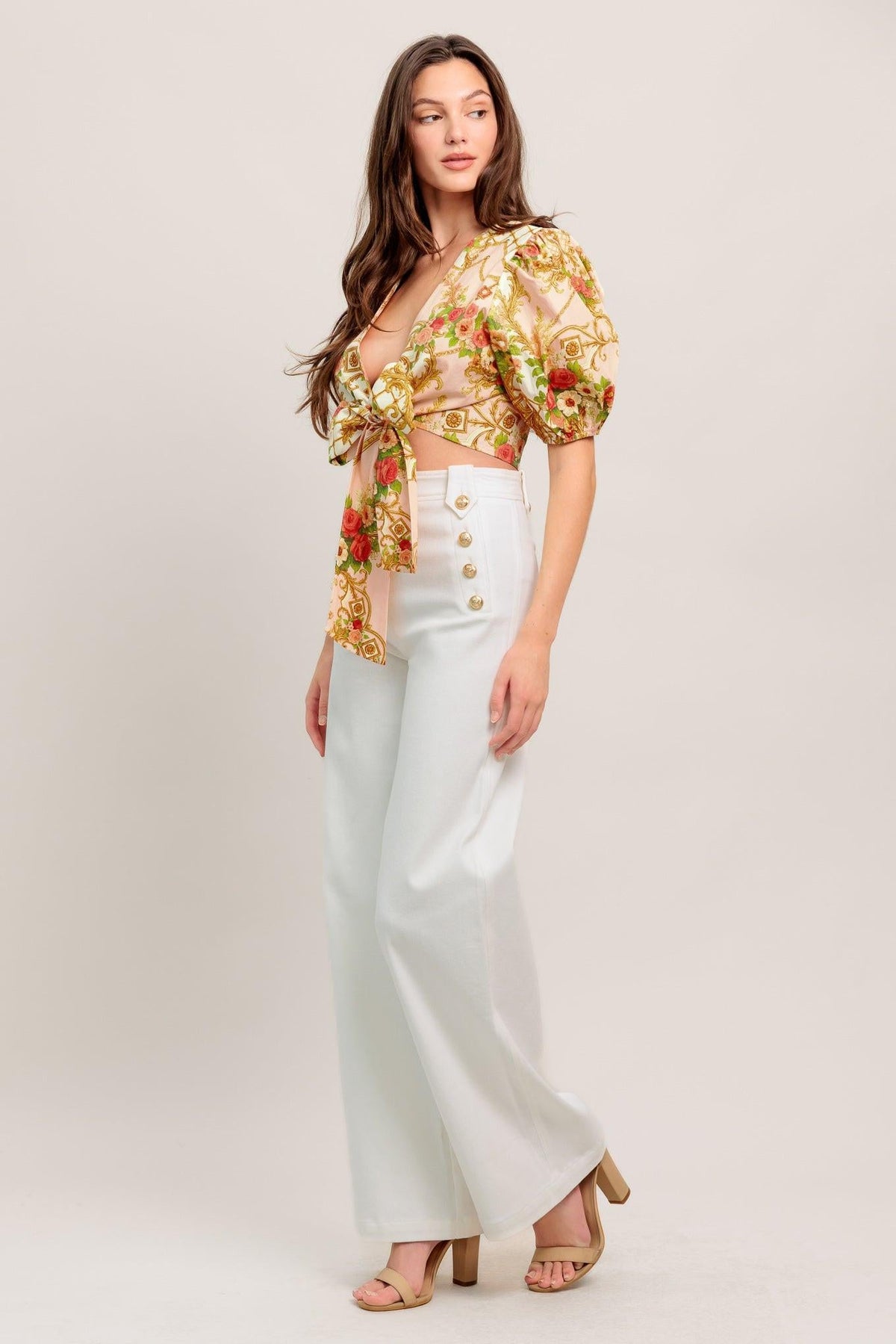 TOP CORTO TEJIDO PALACE ROSE STATEMENT