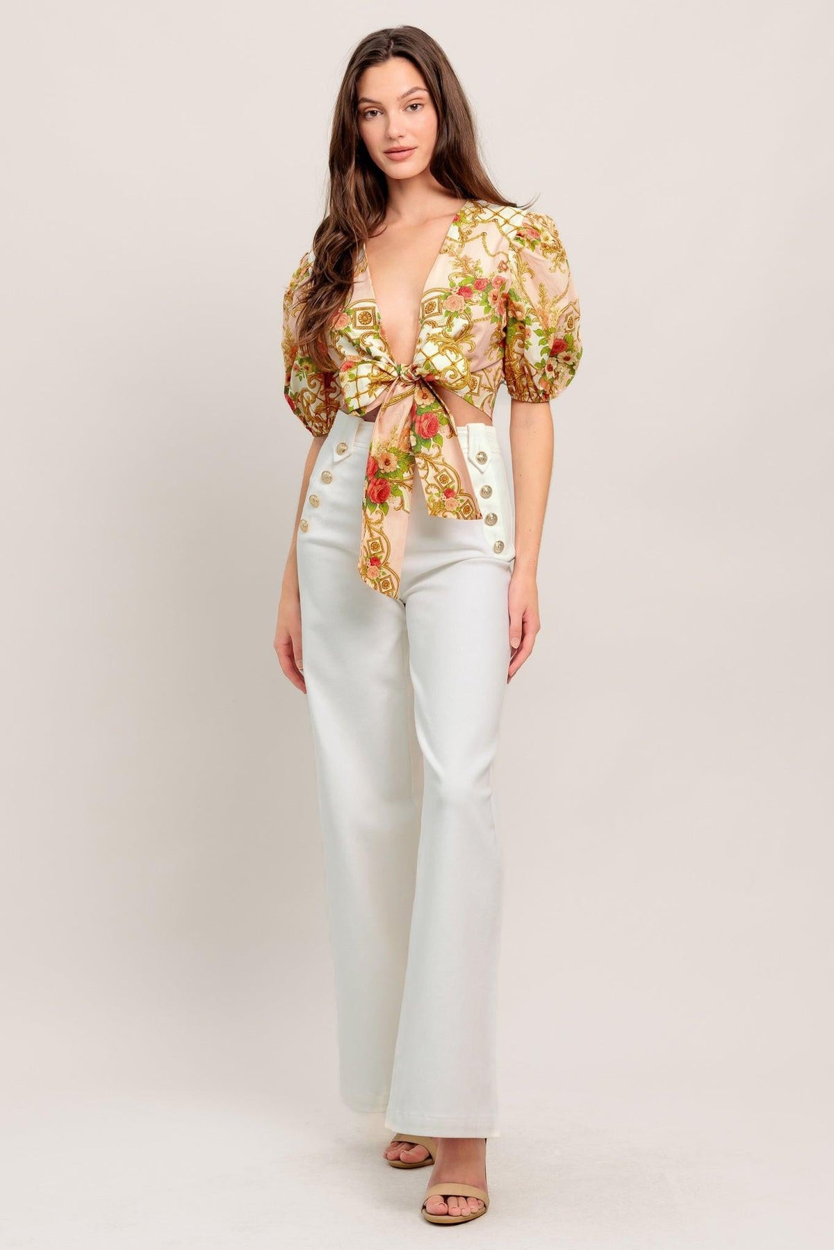 TOP CORTO TEJIDO PALACE ROSE STATEMENT