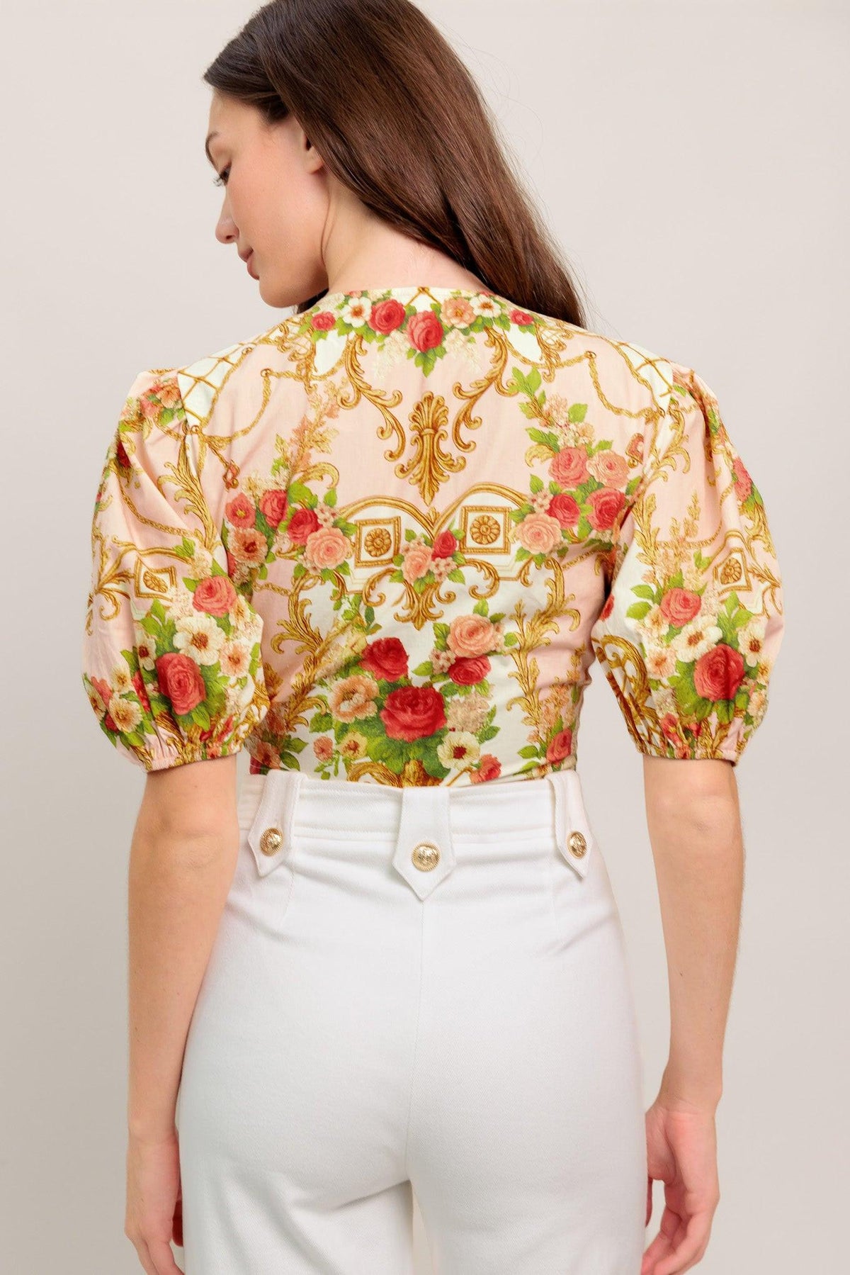 TOP CORTO TEJIDO PALACE ROSE STATEMENT