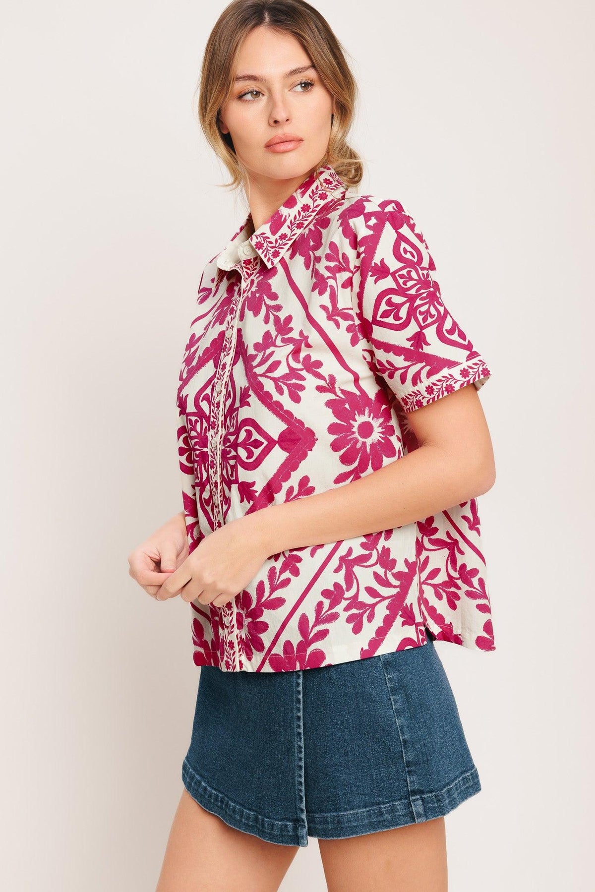 WEEKDAY WRAP WOVEN TOP