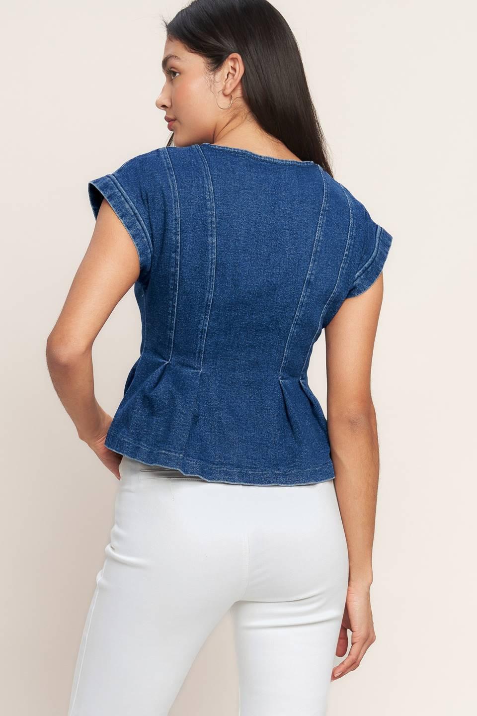 THE ONE YOU KEEP DENIM TOP