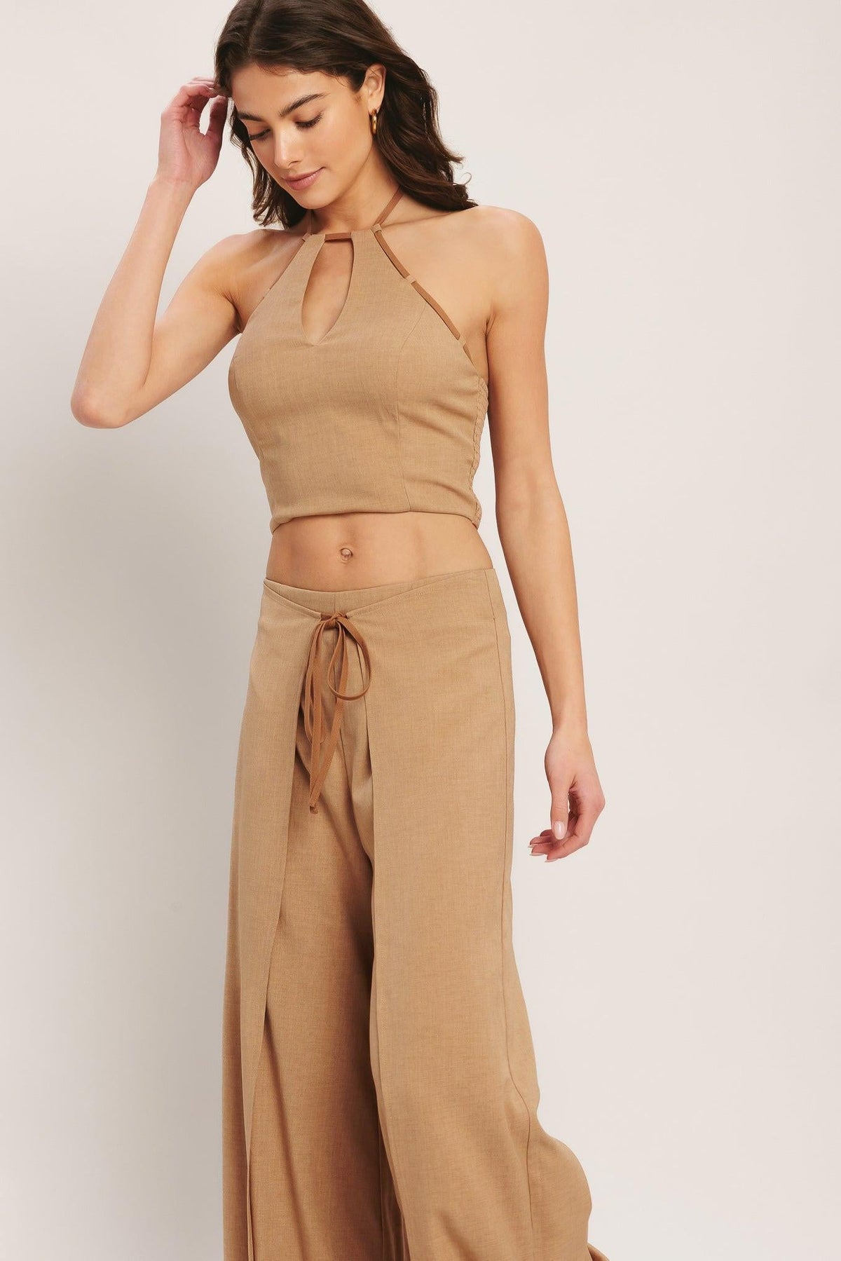 TOP CORTO TEJIDO CARAMEL COAST