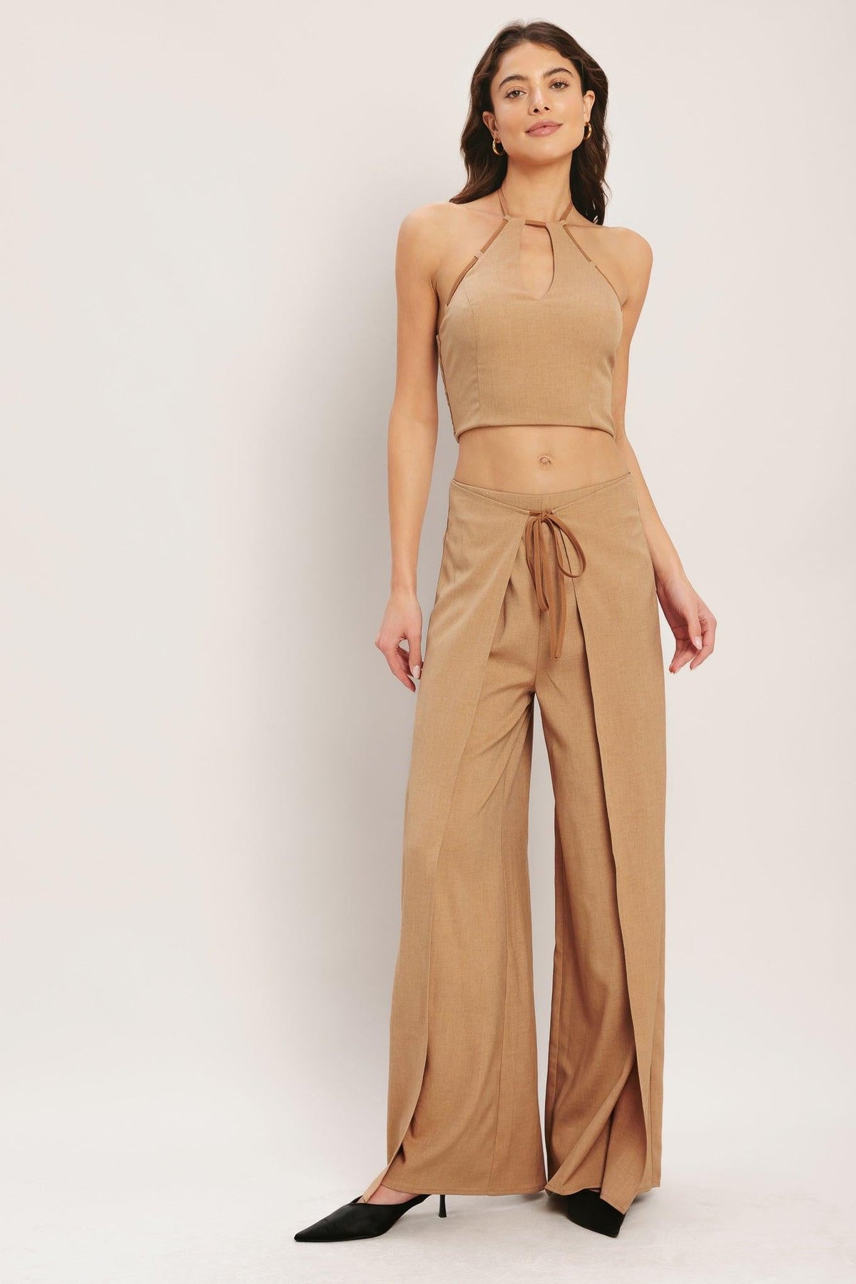 TOP CORTO TEJIDO CARAMEL COAST