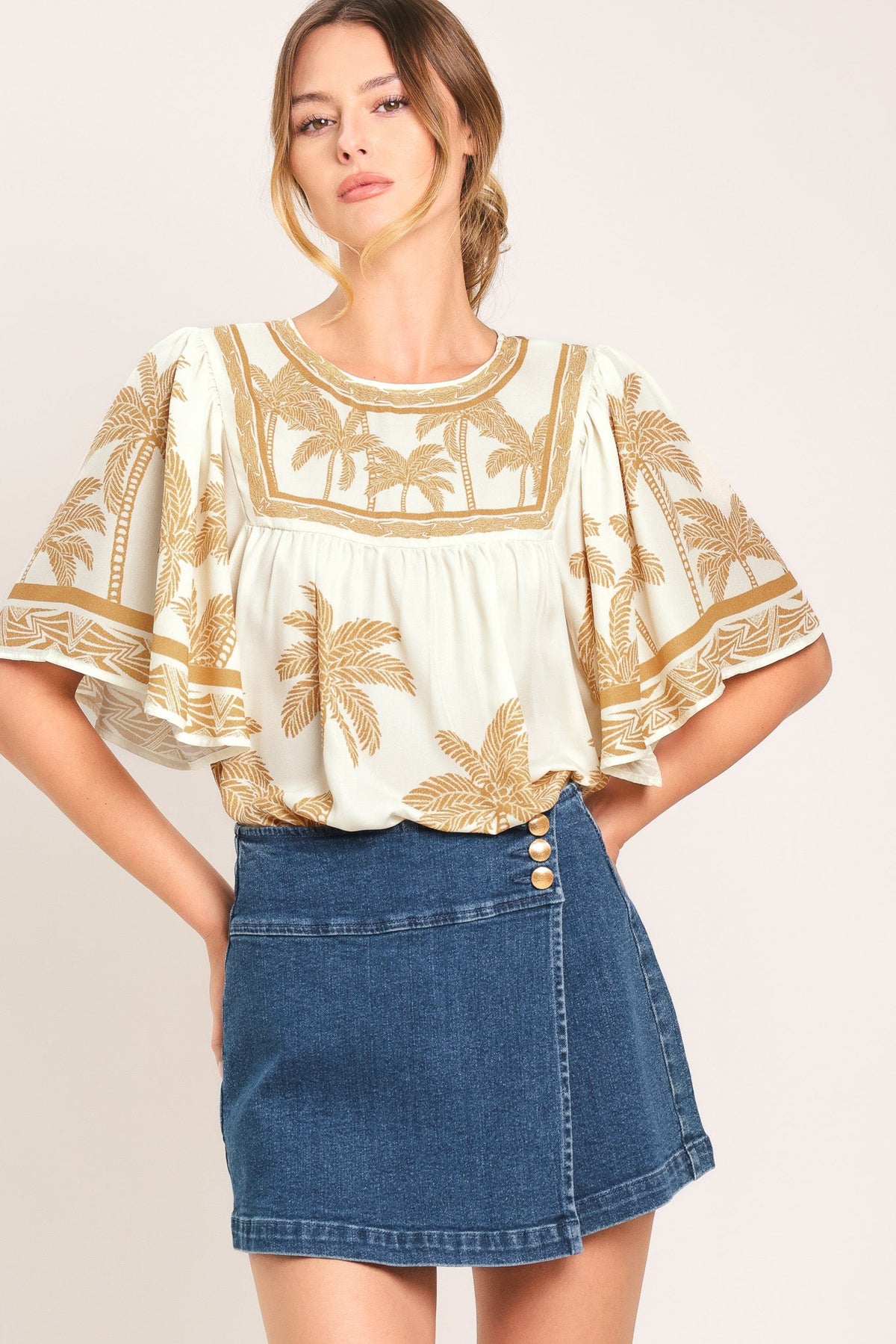 BLUSA BREEZE STORY DE TELA TEJIDA