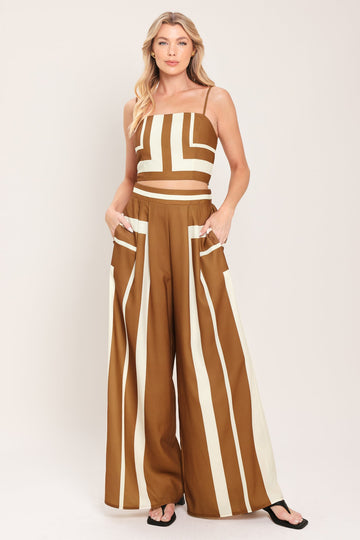 BROWN/IVORY