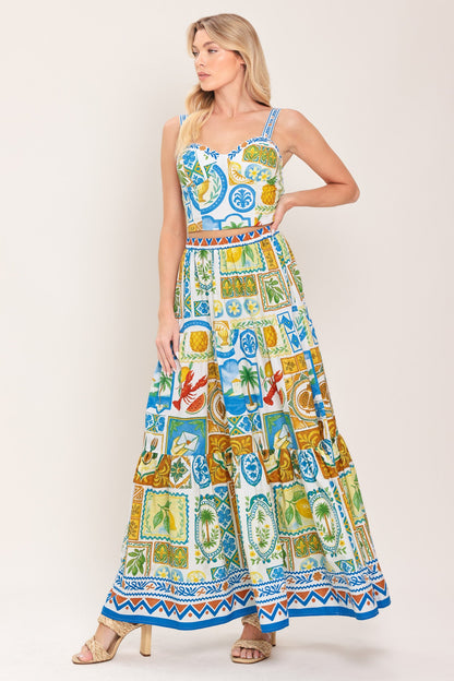 SICILIAN SUMMER WOVEN CROP TOP