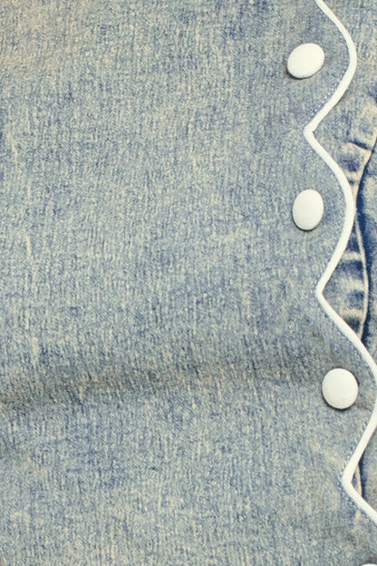 SWEET DETAIL DENIM CROP TOP