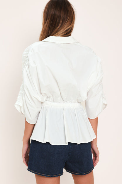 SEASIDE BREEZE WOVEN TOP