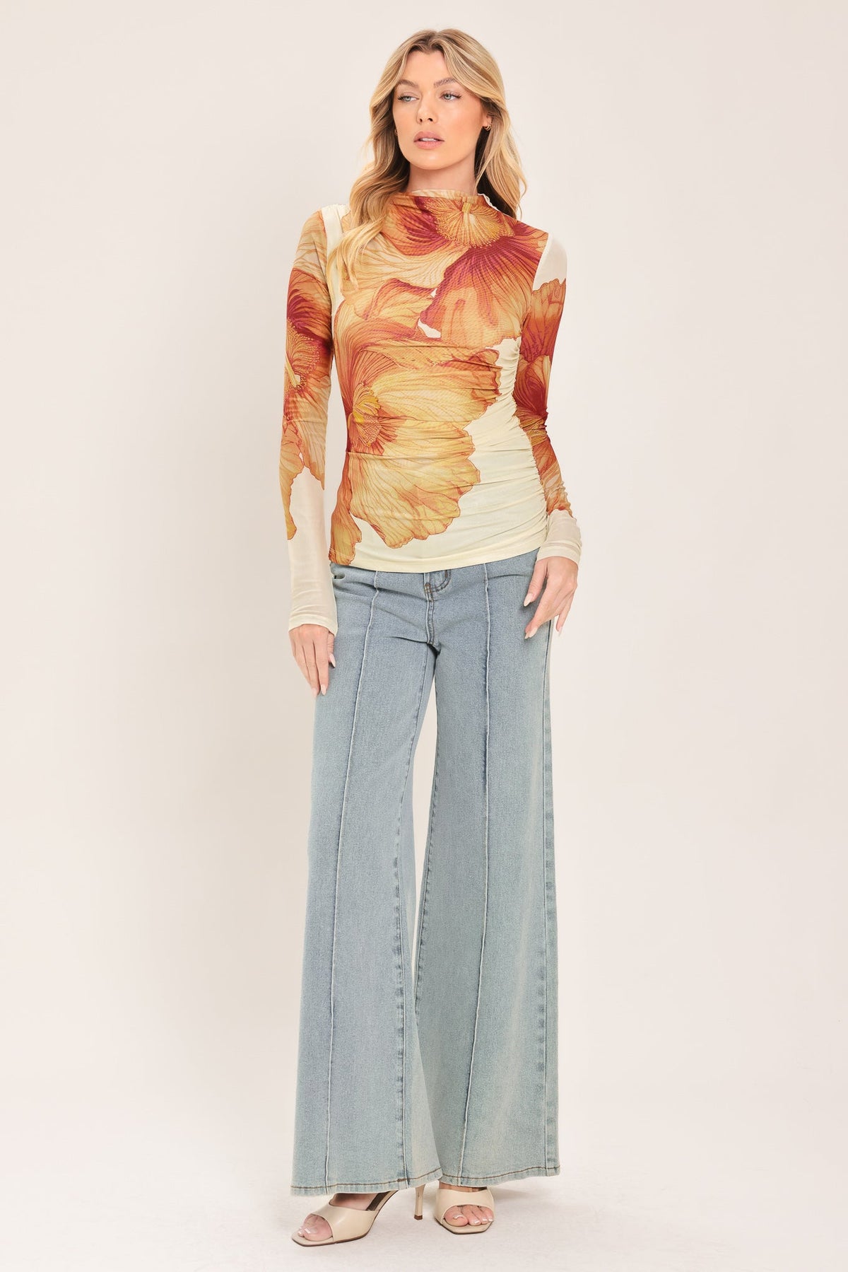 TOP DE MALLA ELÁSTICA TROPIC BLOOM
