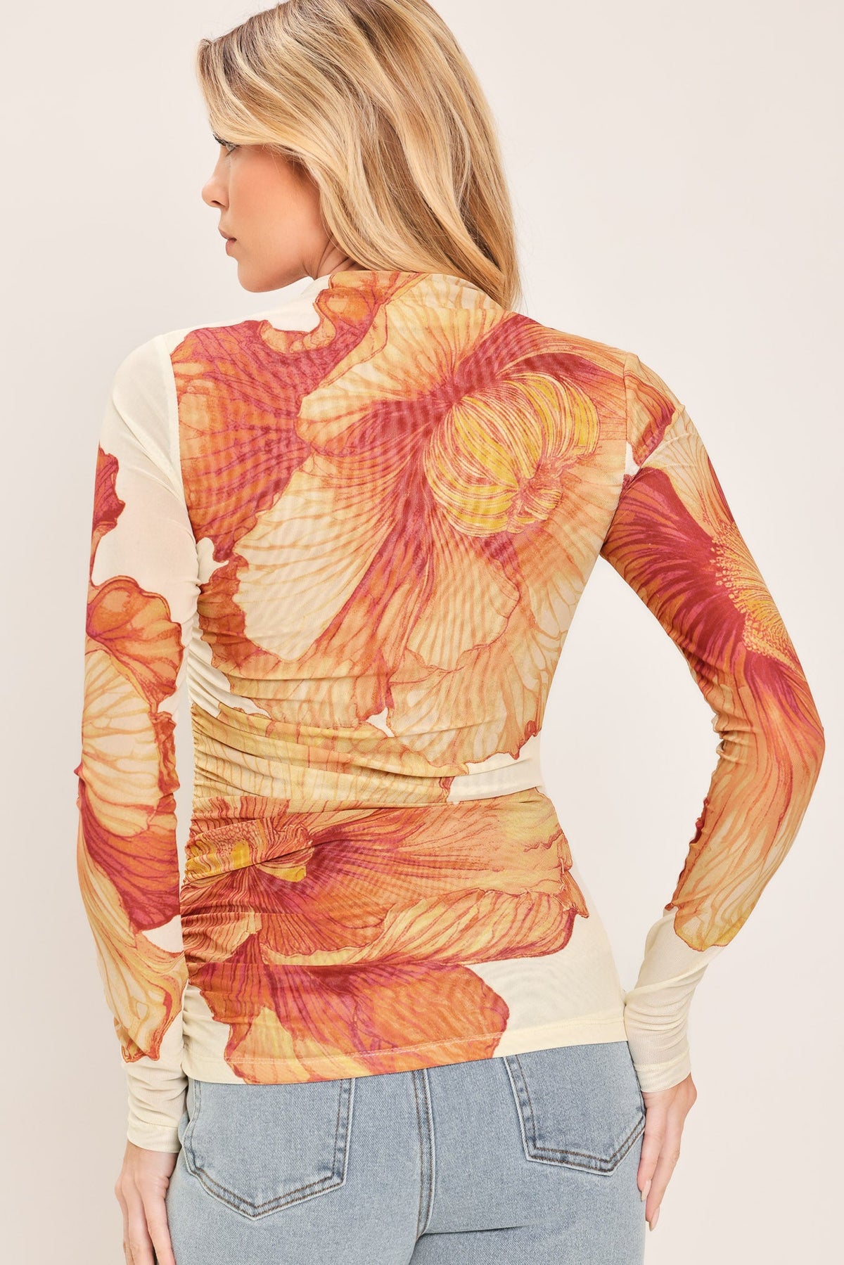 TOP DE MALLA ELÁSTICA TROPIC BLOOM