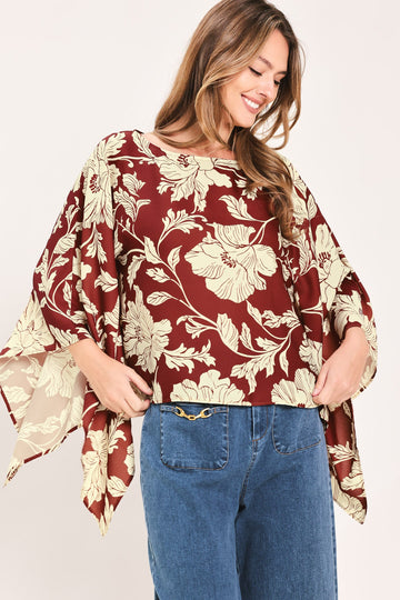 IVORY/BURGUNDY
