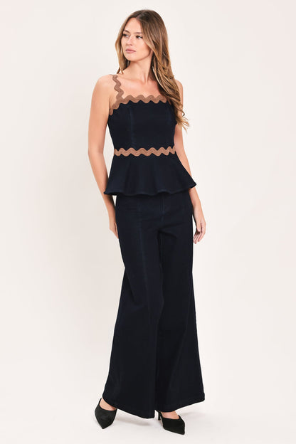 EVENING TIDE DENIM TOP