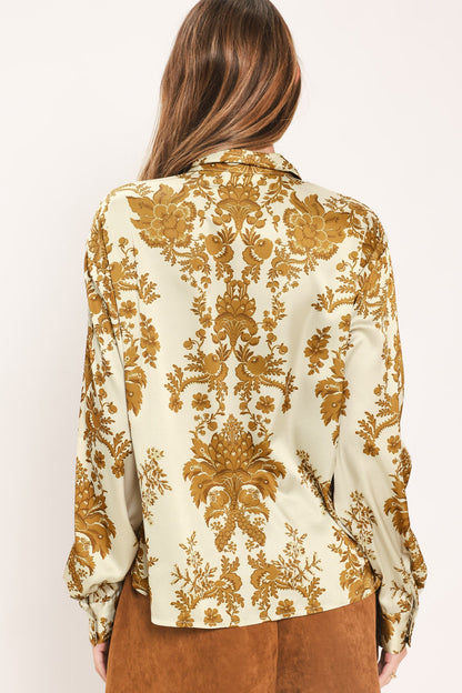 BAROQUE SUNSHINE WANDER WOVEN TOP
