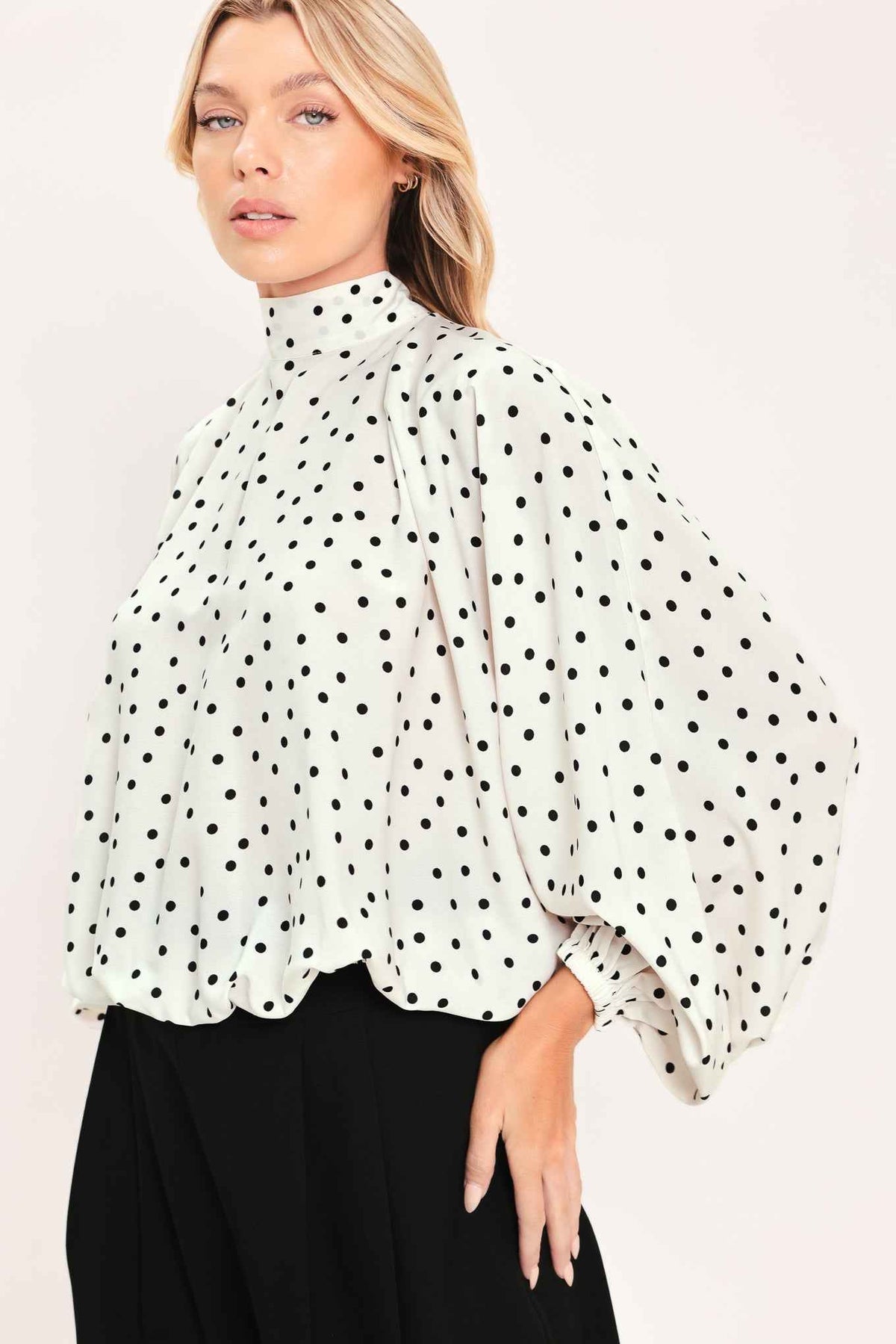 PEARL SPECKLE CHIC WOVEN TOP