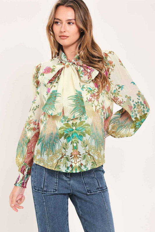 PARADISE PETAL WALTZ WOVEN TOP