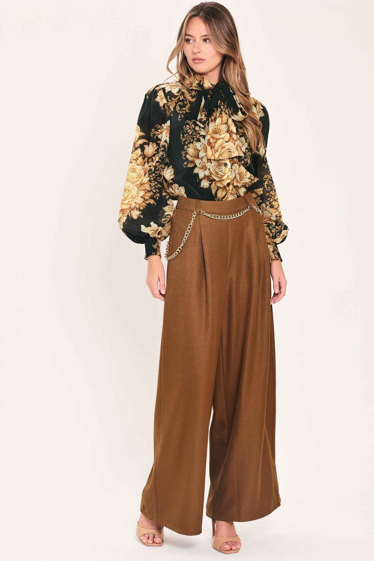 MOONLIT GARDEN BOW TIE BLOUSE