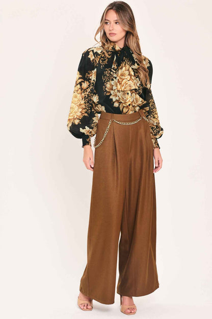 MOONLIT GARDEN BOW TIE BLOUSE
