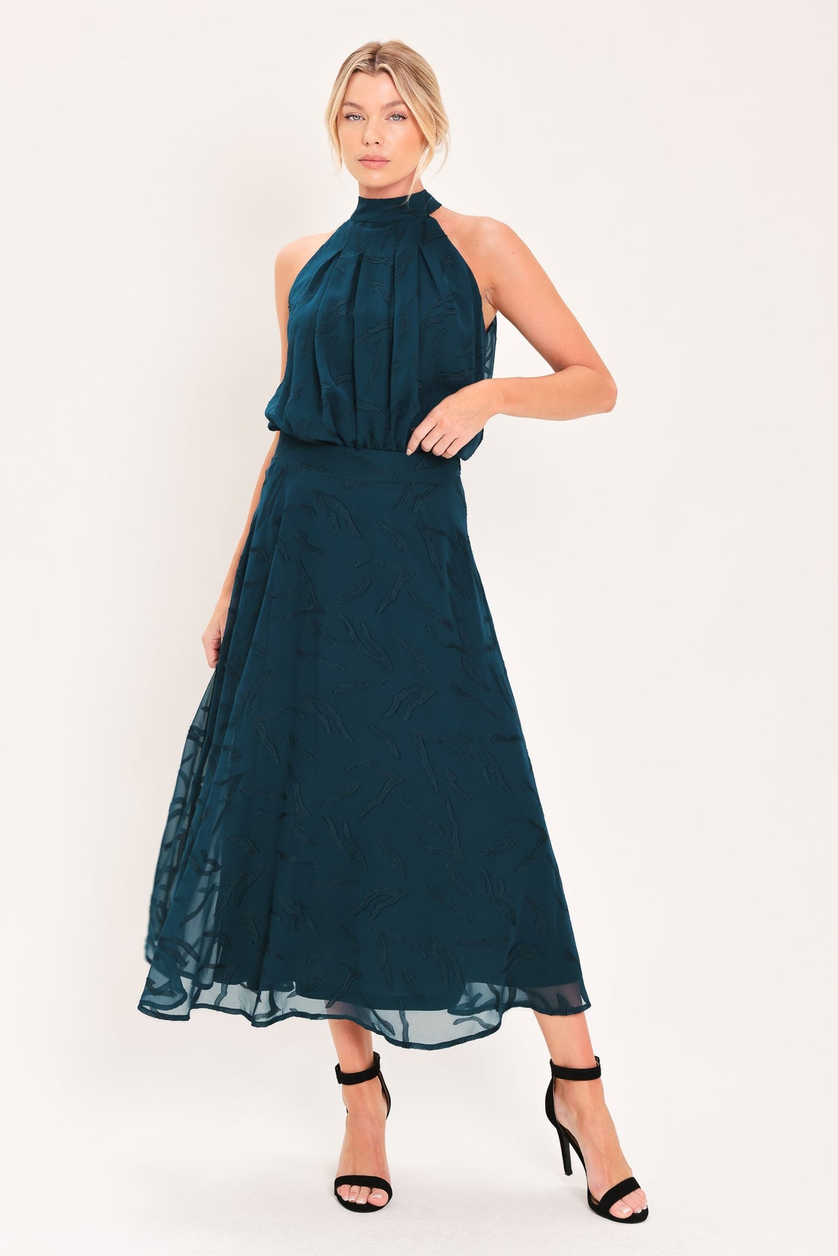 TOP DE JACQUARD TEJIDO TEAL SHADOW SWAY
