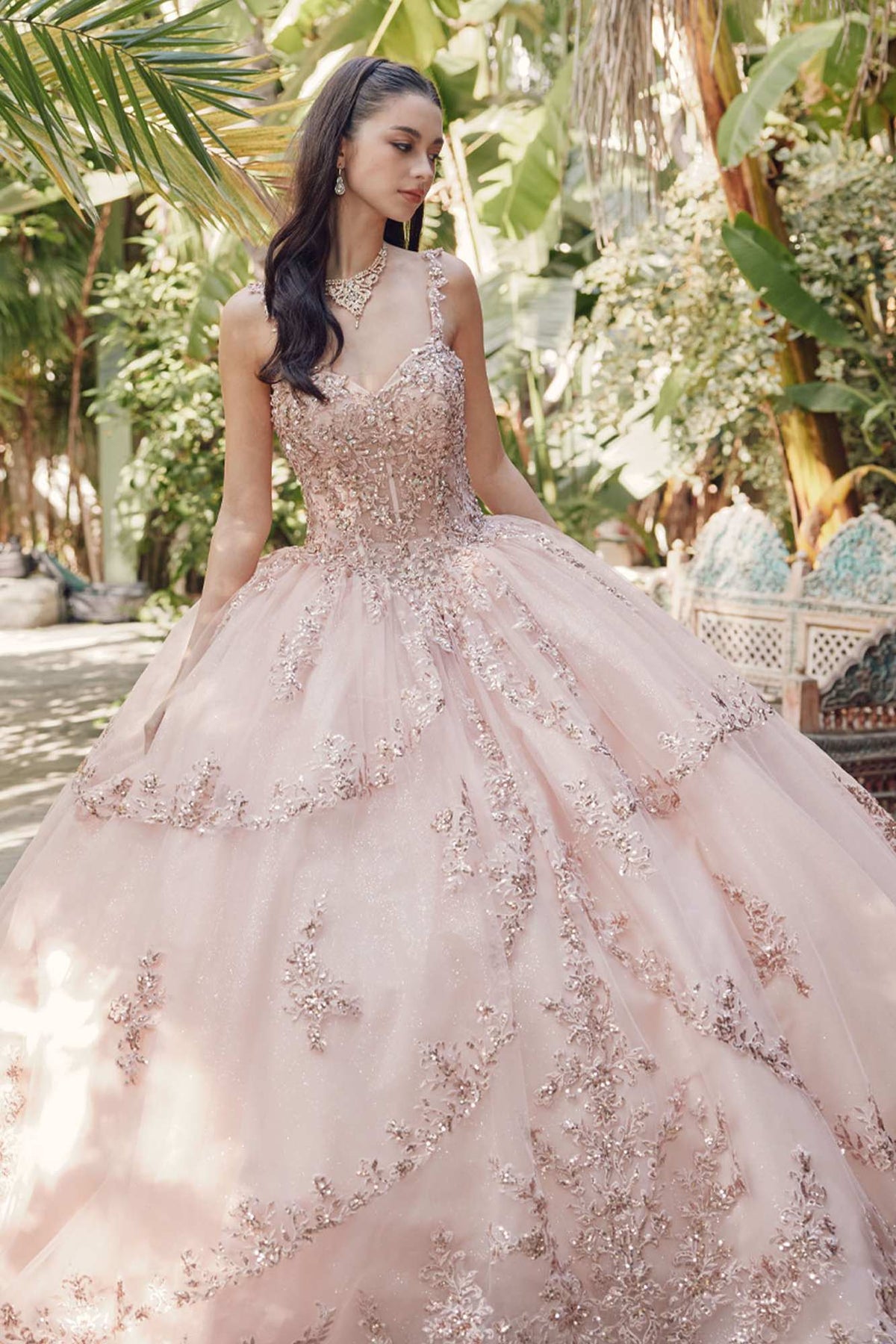 Juliet JT1450J Poofy Sweetheart Corset Boned Quinceanera Ball Gown