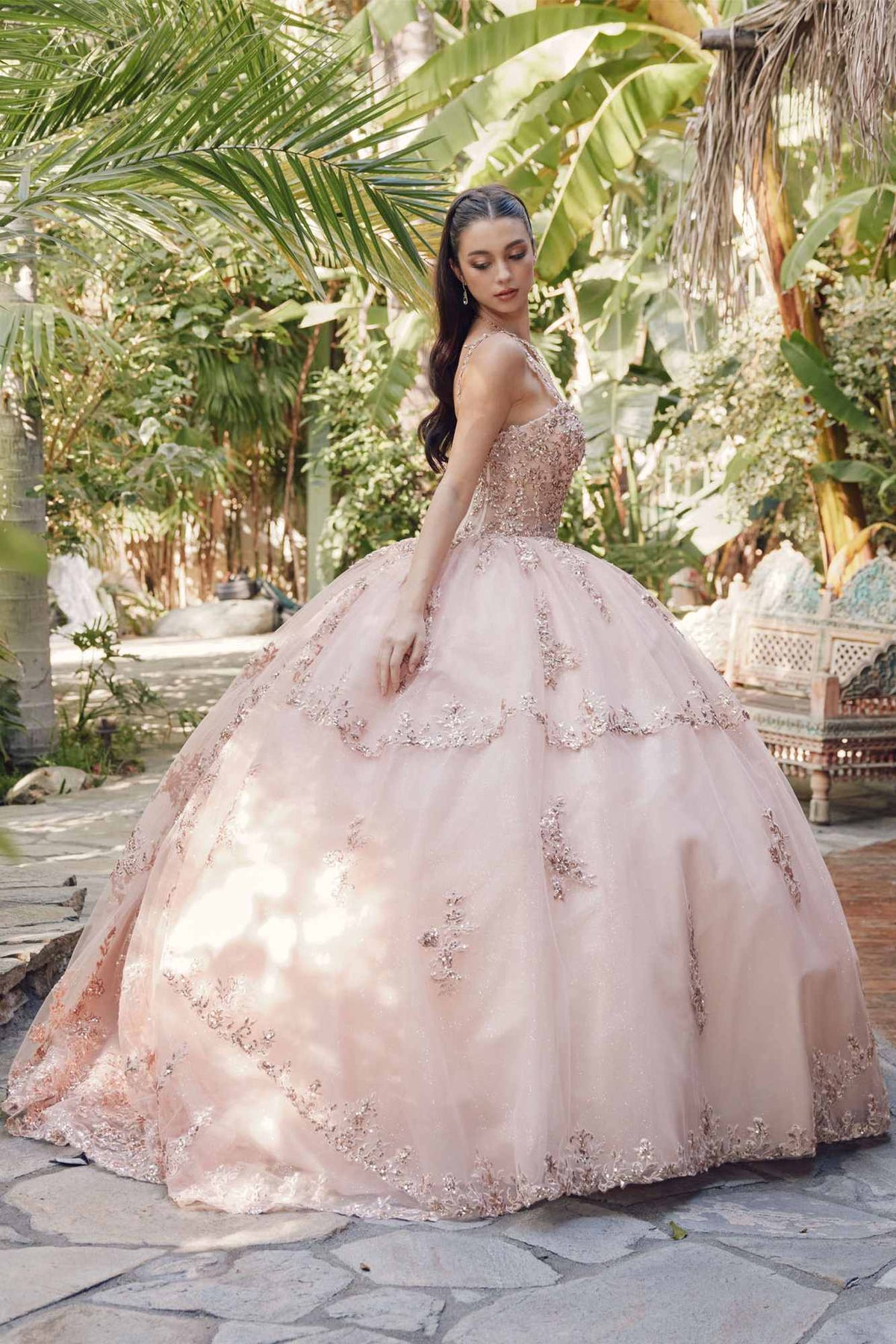 Juliet JT1450J Poofy Sweetheart Corset Boned Quinceanera Ball Gown