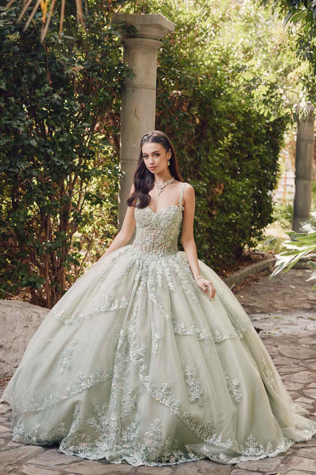 Juliet JT1450J Poofy Sweetheart Corset Boned Quinceanera Ball Gown