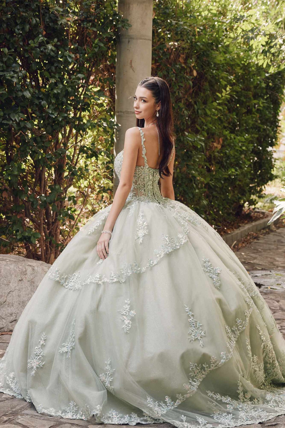 Juliet JT1450J Poofy Sweetheart Corset Boned Quinceanera Ball Gown