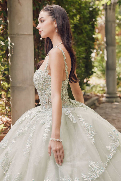 Juliet JT1450J Poofy Sweetheart Corset Boned Quinceanera Ball Gown