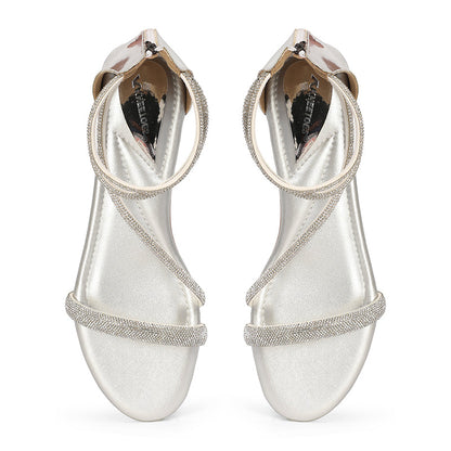 Solana- Silver Sandals