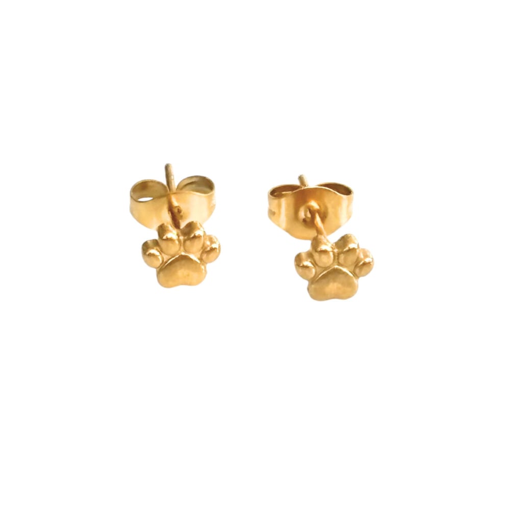 Pawfect Mini Paw Print Stud Earrings