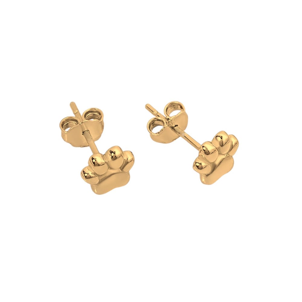 Pawfect Mini Paw Print Stud Earrings