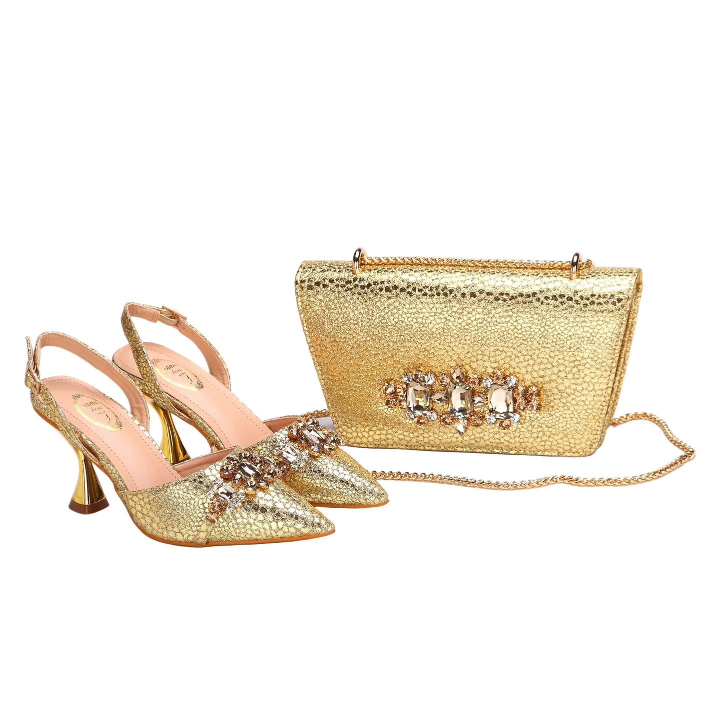 Women's Shoes and Bag Set with Pointed Toe EDN349