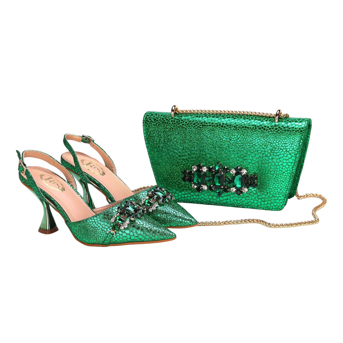 Women's Shoes and Bag Set with Pointed Toe EDN349