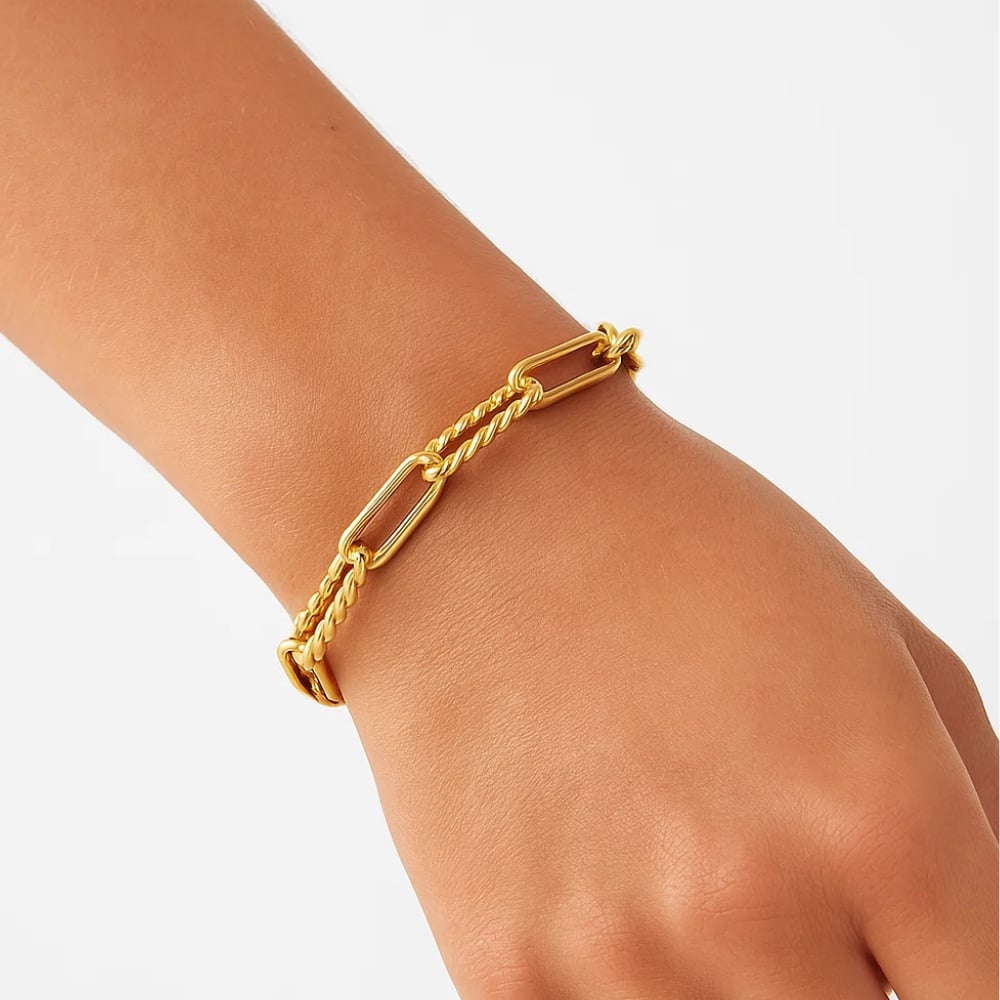 Sienna Adjustable Paperclip Chain Stackable Bracelet