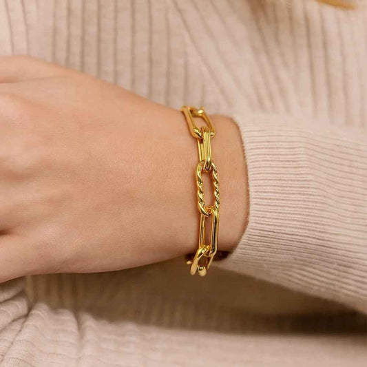 Sienna Adjustable Paperclip Chain Stackable Bracelet