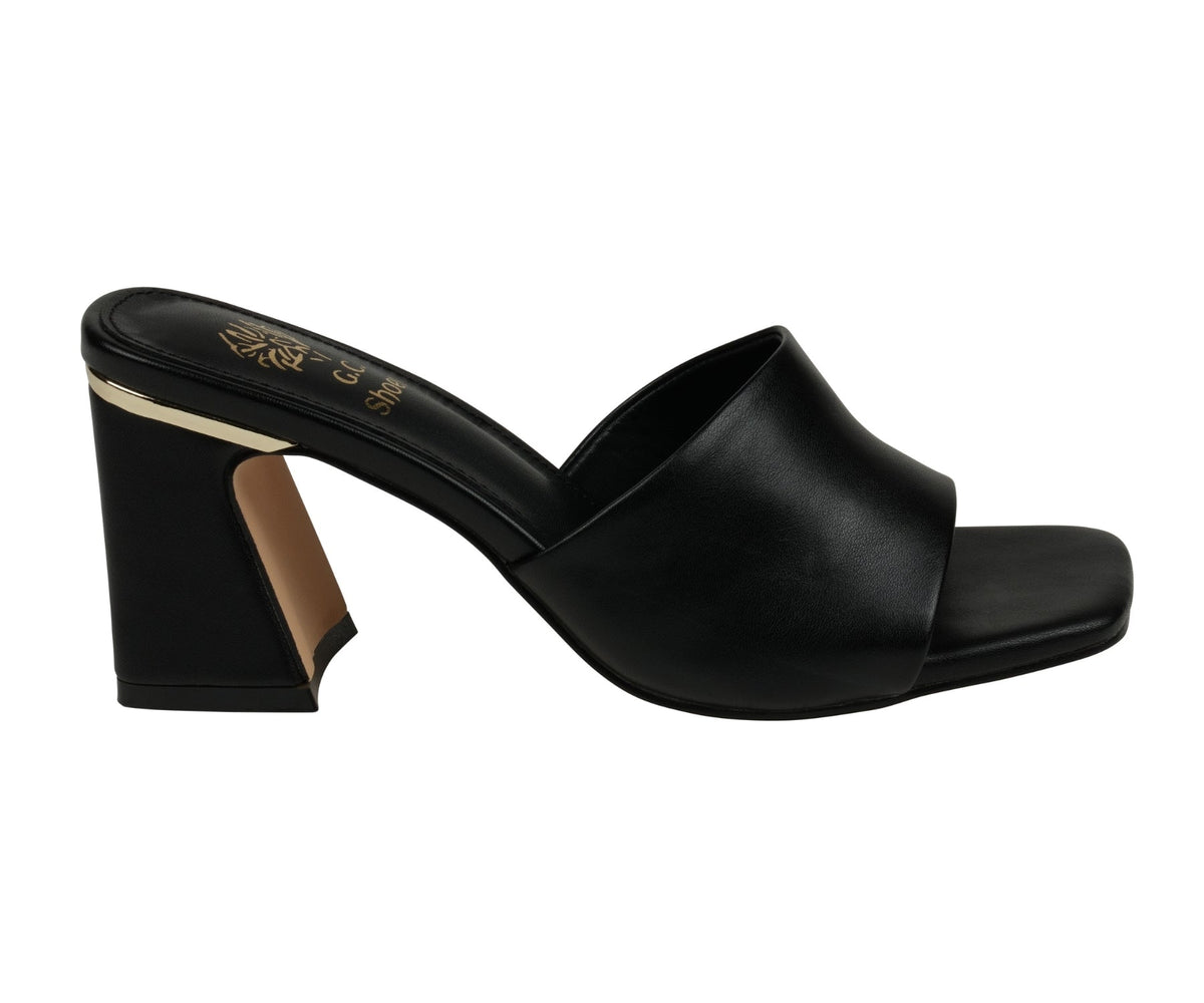 Sandalias de tacón con punta cuadrada Soho para mujer en color negro