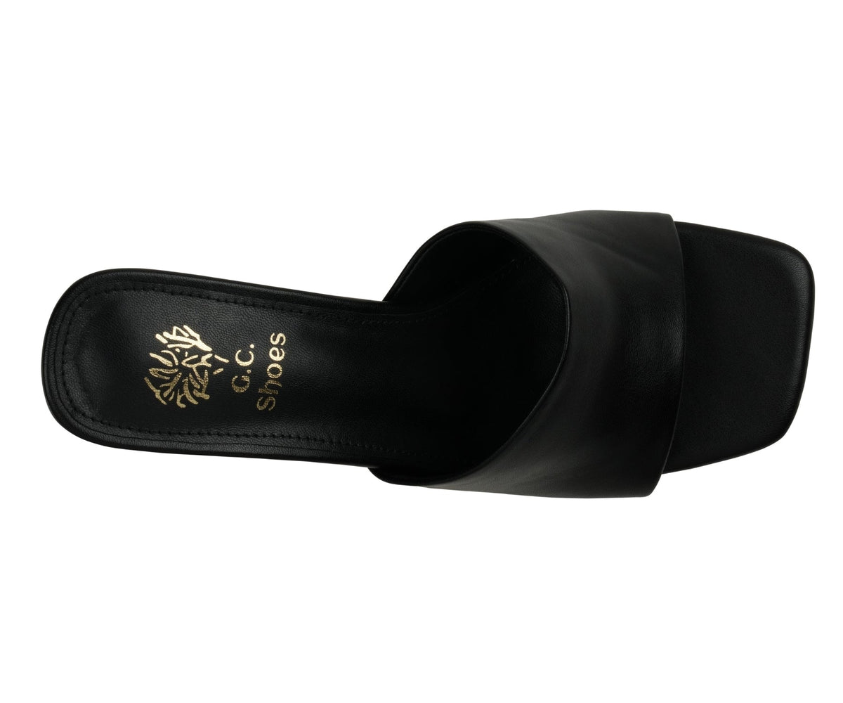 Sandalias de tacón con punta cuadrada Soho para mujer en color negro